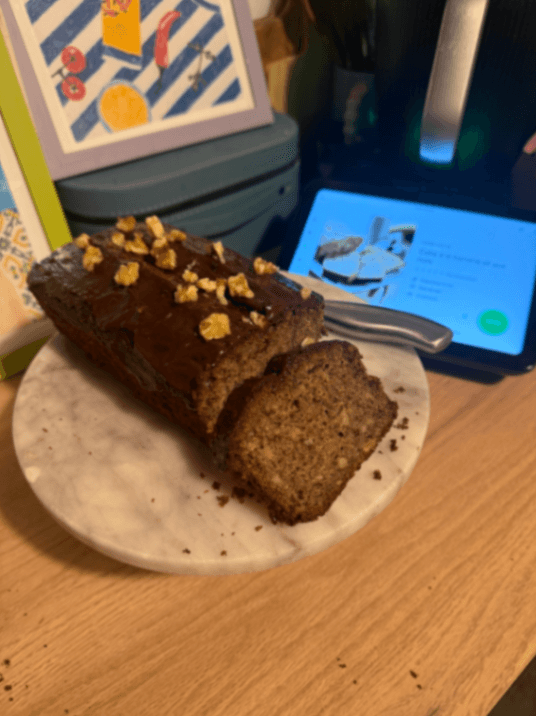 Cake à la banane et aux noix